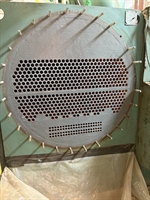 Rebuilt and coated tube sheet with Belzona 1121 and 1321 after repair.