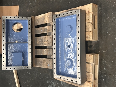 An image of the finished coatings on the header box