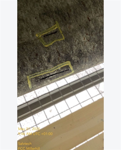 A close up of abrasion damage of ACC fan