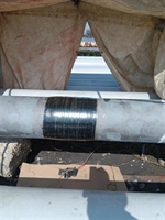 finished repair application of Belzona superwrap system