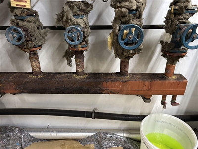 Corroded manifold
