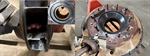 Damaged turbine components