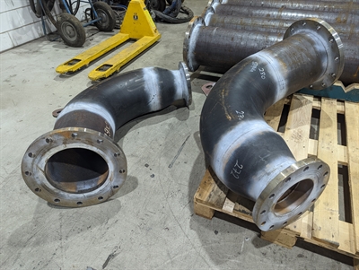 Pipe Bends ready to be coated